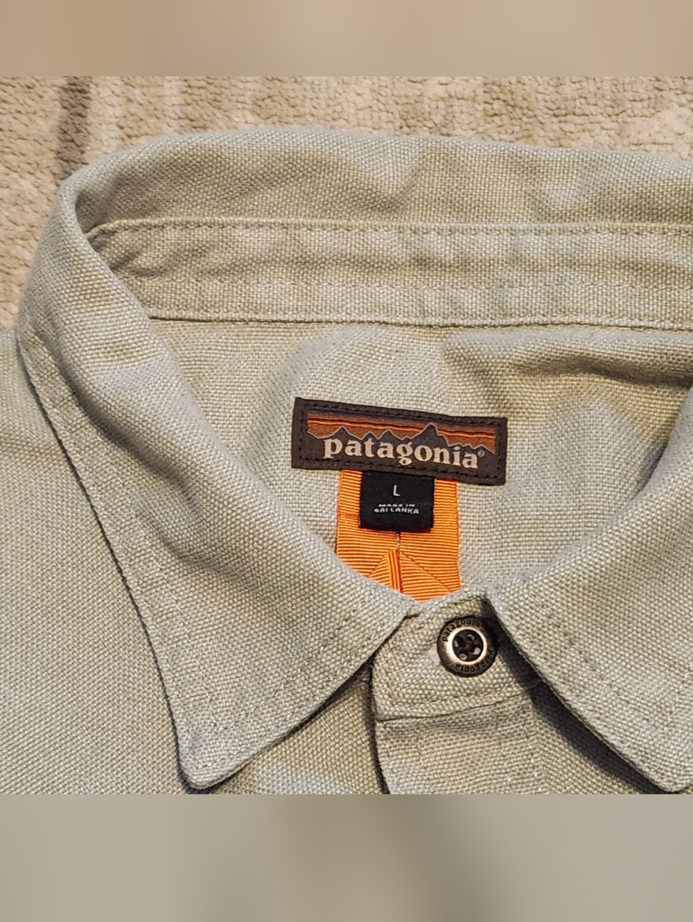 Men's Patagonia Farrier's Shirt. Size L. Stone Green. LIKE NEW - Picture 3 of 9